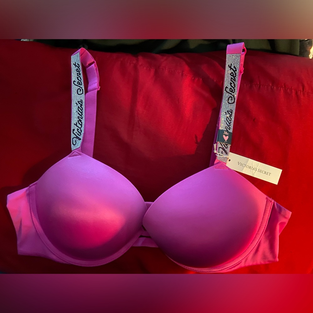 Victoria's Secret Purple Bra with Logo Straps